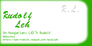 rudolf leh business card